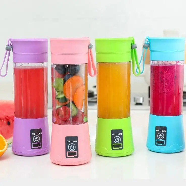 2024 kişisel elektrikli Mini buz şişesi Blender ev USB 6 bıçakları mutfak plastik için meyve sıkacağı bardağı taşınabilir meyve suyu karıştırıcılar