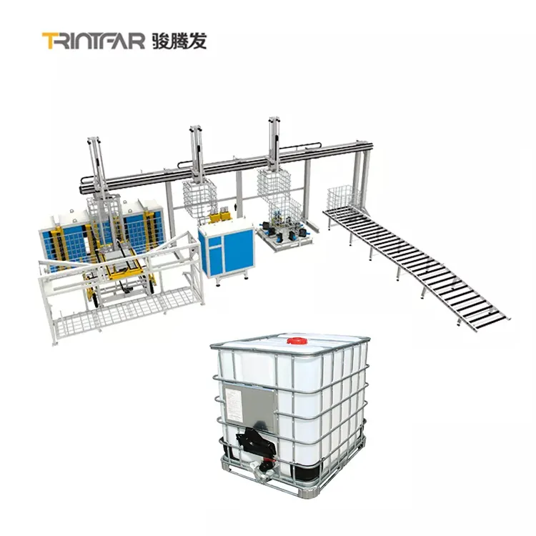 Grille IBC d'usine de Trintfar, cadre pour machine de maille de tube de fer de récipient intermédiaire de réservoir d'ibc, chaîne de production automatique.