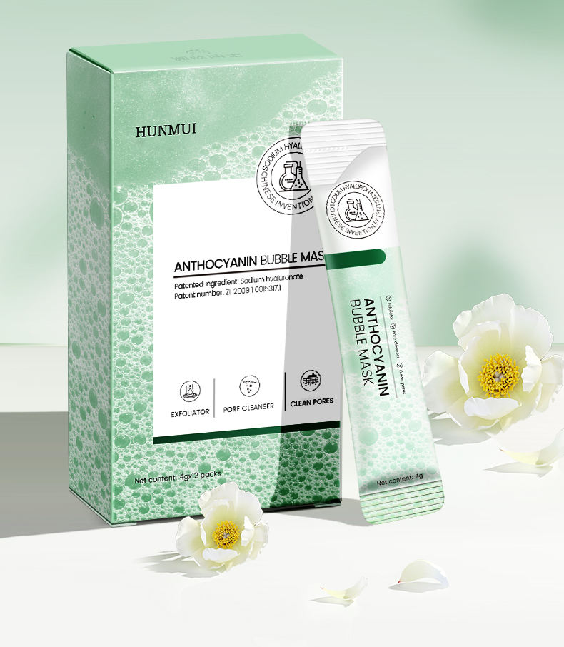 Máscara facial de la burbuja de la antocianina