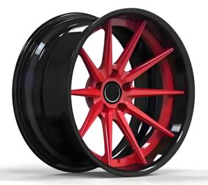 新しい2ピース赤凹面デザイン鍛造ホイールハブ5x108 5x115 5x112多幅メルセデスベンツGT AMG 35mmまたは40mm ET用