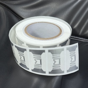 UHF 860-960MHz EAS Anti-theft System 53x33mm Rectangle Silver Roll Customizable Chip <strong>Code</strong> RFID System Soft Sticker Label - Product Image 2