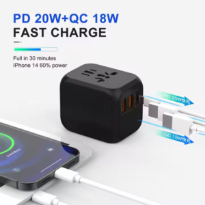 All-in-One Universal Travel <strong>Adapter</strong> C USA AC Electrical <strong>Plugs</strong> Sockets <strong>with</strong> 3 USB <strong>Multi</strong> Charger 20W <strong>Output</strong> Power for Charging Go - Product Image 2