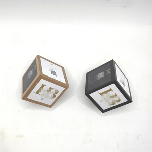 Tarjeta de Madera de Bambú Ecológica Creativa, Grabado con Láser, Decoración de Mesa de Boda Real, Código QR, Modelo de Cubo de Pago, Técnica - Product Image 5