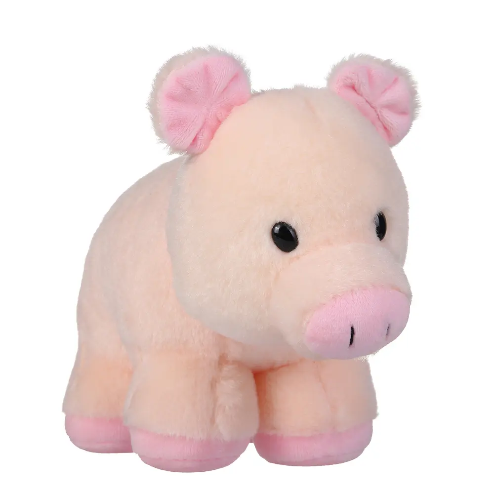 Ucuz sevimli kabarık pembe domuz doldurulmuş oyuncak peluş toptan özel promosyon hediyeler piggy peluş oyuncak bebek