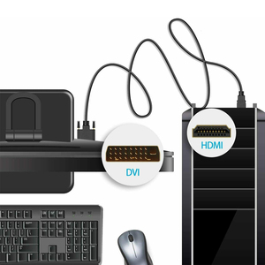 DVI 24 + 1 Conversión bidireccional a computadora TV Monitor Cable de conexión Dvi a HDMI Cable HDMI a Dvi de alta definición