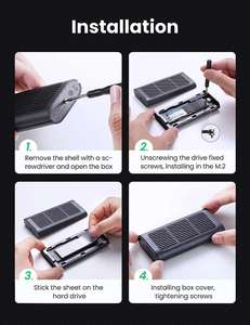Ugreen M.2 NVMe SSD Enclosure ADAPTER 20Gbps USB C 3.2 Gen 2x2รองรับ NVMe ตู้ภายนอก M-Key และ M + B KEY - Product Image 6