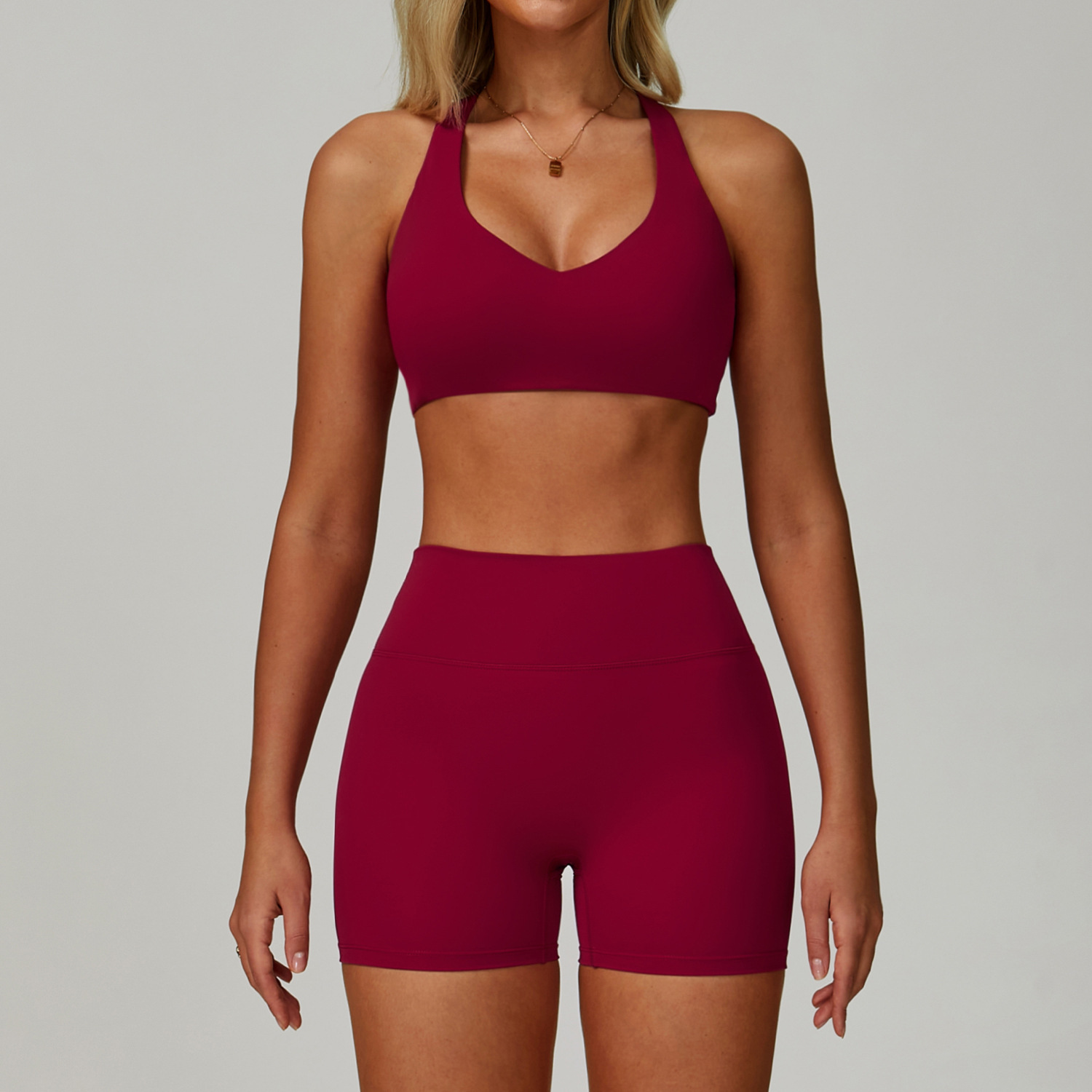 9300 Bra & 9300 Shorts - Rose Red