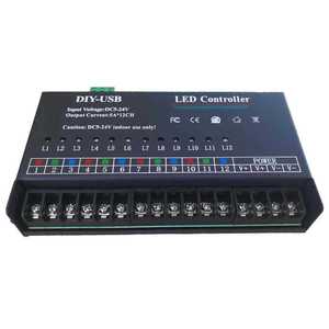 12CH DIY einzelne Farbe Streifen Pixel Modul Beleuchtung Dimmer Monochrom Bar Programmierung Controller DIY-USB LED-Controller DC5-24V