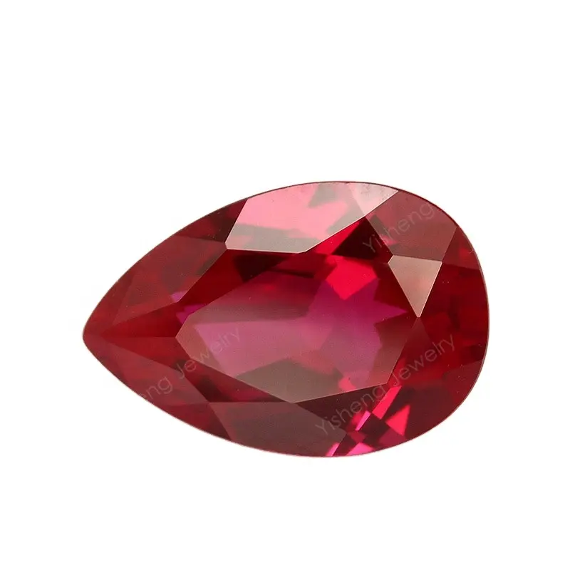 Pedra de corindo vermelha em forma de pear, corindo vermelho rubi egito 2013 preço