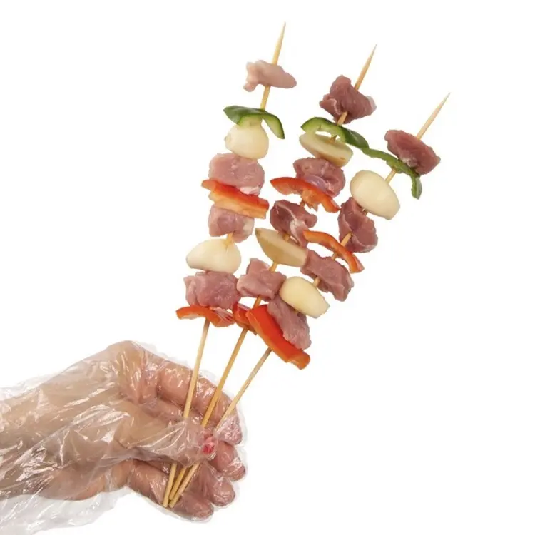 Brochettes de grillades pour brochettes de fruits Bâtonnets jetables en bois de bambou pour nourriture Faveurs de mariage Sandwich Viande Brochettes de barbecue pour apéritifs