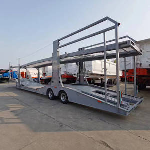 Struttura della piattaforma di carico a doppio strato semirimorchio semirimorchio semichiuso a scheletro, per il carico di trasporto di auto 6/8 - Product Image 6