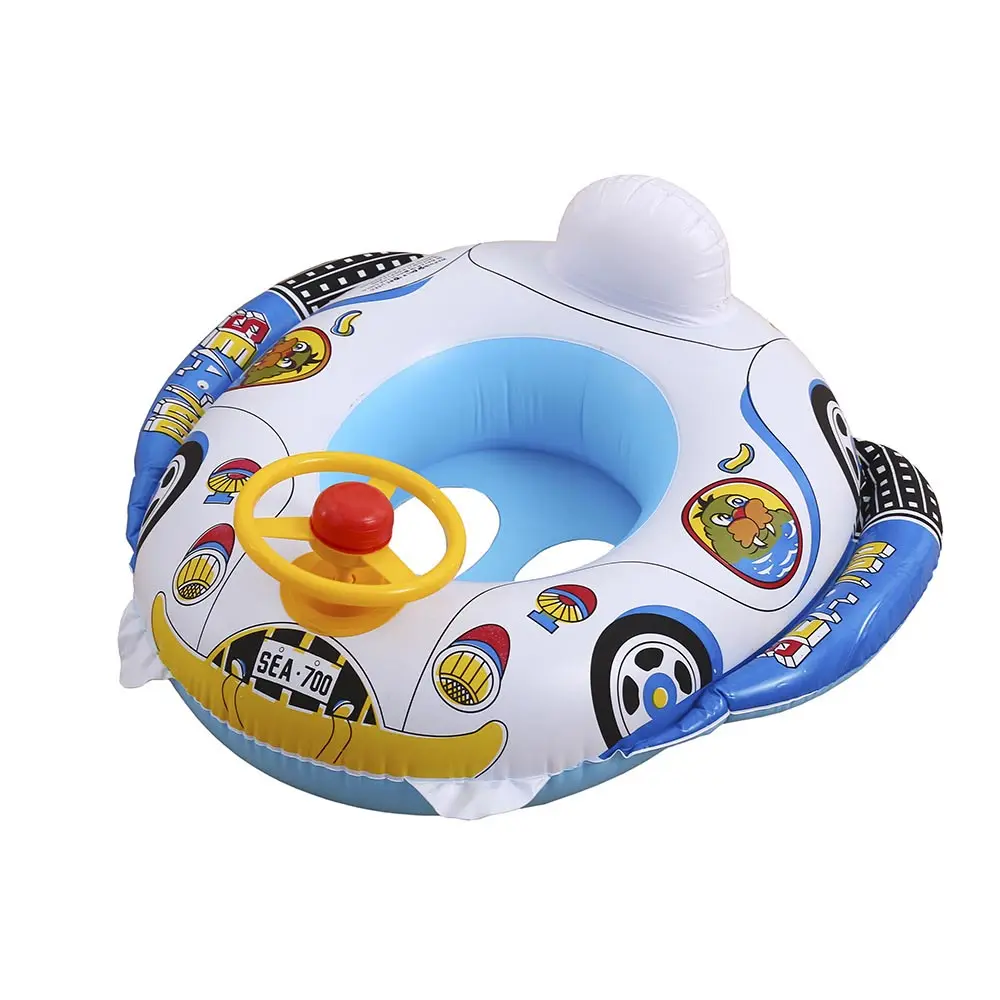 Venta caliente bebé piscina inflable flotador asiento barco natación anillo natación balsa segura niños agua motocicleta Coche