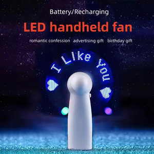 Ventilador eléctrico de mano con pantalla Led programable, Mini mensaje personalizado práctico, ventilador de texto LED DIY, pantalla intermitente, ventilador de mensaje Digital - Product Image 4