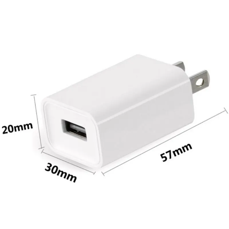 Pengisi daya dinding Cepat USB 5V 1A/2A, adaptor EU untuk ponsel Xiaomi Mi 8 dan iPad, pengisian daya SCP Sle pendek