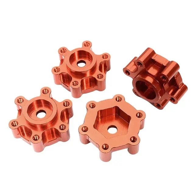 Adaptadores de rueda de perno hexagonal a 6 de 17mm de aluminio CNC personalizados de alta calidad para camión monstruo Losi LMT 4WD