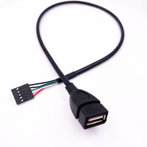 <strong>USB</strong> <strong>Header</strong> to Motherboard <strong>USB</strong> <strong>2</strong>.<strong>0</strong> Adapter Cable <strong>USB</strong> <strong>2</strong>.<strong>0</strong> Type a Female to Dupont 9 10 Pin Female <strong>Header</strong> Motherboard Cable Cord - Product Image 3