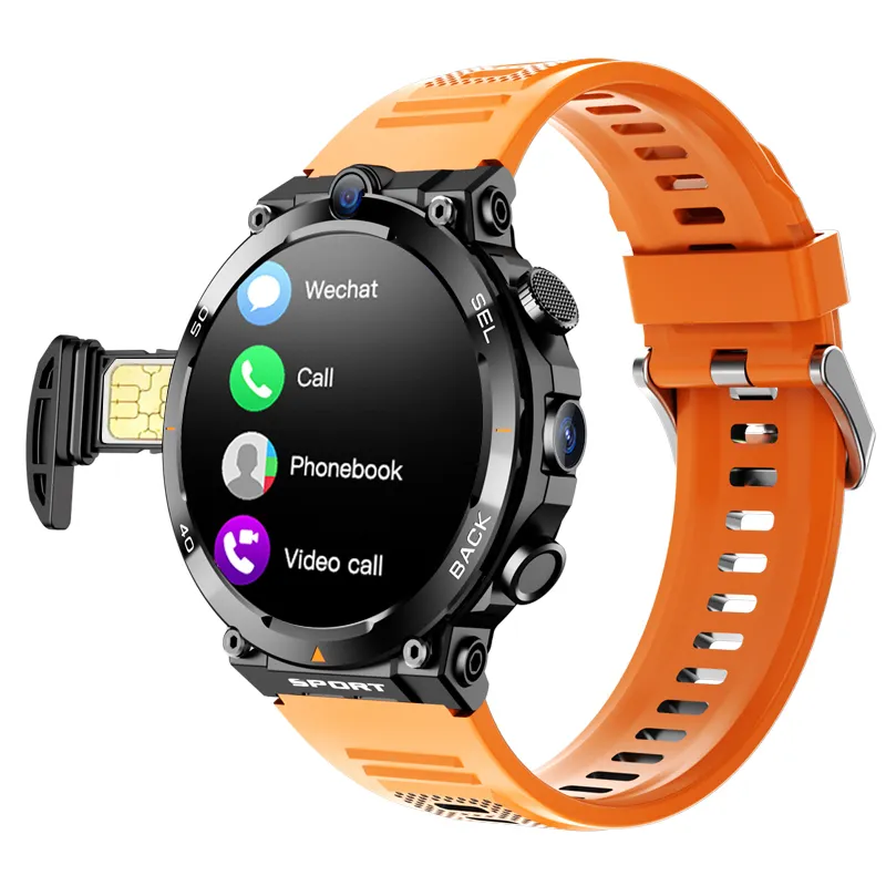 Venta caliente Miniphone H10 4G Reloj inteligente Navegación GPS Tarjeta SIM Llamadas telefónicas Video Relojes de cuero de silicona para hombres y mujeres