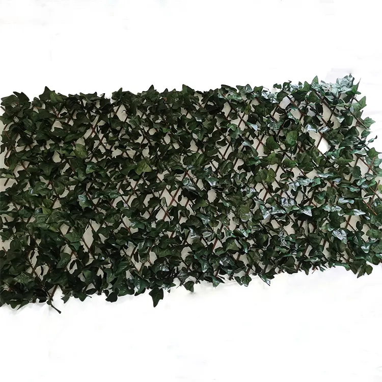 도매 플라스틱 녹지 야외 인공 잎 울타리 장식 아이비 헤지