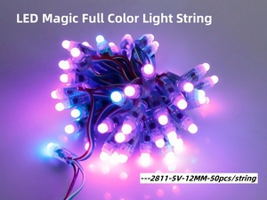 WS2811 IC 5V 12MM luces de cadena a todo Color direccionables individualmente DMX RGB LED impermeable para decoración Navidad Halloween - Product Image 4