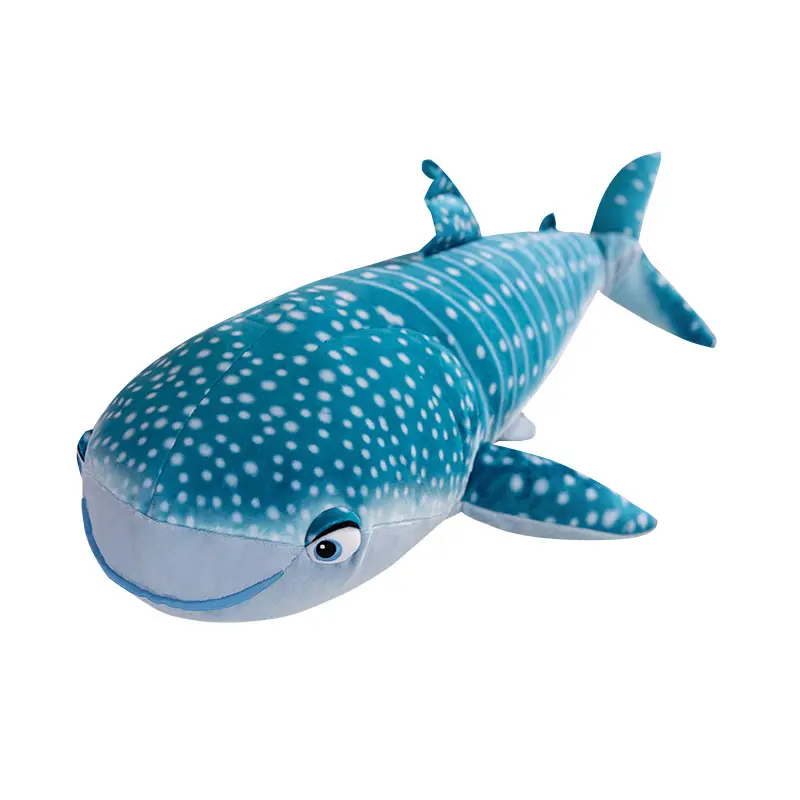 Design personalizzato a forma di squalo balena cuscino posteriore morbido giocattolo in cotone peluche animali peluche bambola giocattolo