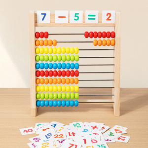 卸売キッズ木製そろばんビーズ数学学習おもちゃレインボーナンバーカウントビーズ幼児就学前数学学習おもちゃ - Product Image 4