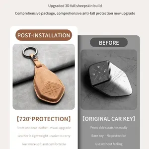 เคสกุญแจรีโมทรถยนต์4ปุ่มสำหรับ Changan Deepal S7 SL03หนัง2023 2022ตัวป้องกันกุญแจรถพวงกุญแจ - Product Image 3