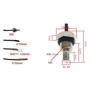 Taidacent 4-20mA RS485 Modbus 1/2 CH <strong>Temperature</strong> <strong>Sensors</strong> Probes <strong>NTC</strong> 10K <strong>Temperature</strong> <strong>Sensor</strong> 10K 3950 <strong>NTC</strong> Thermistor Probe - Product Image 5