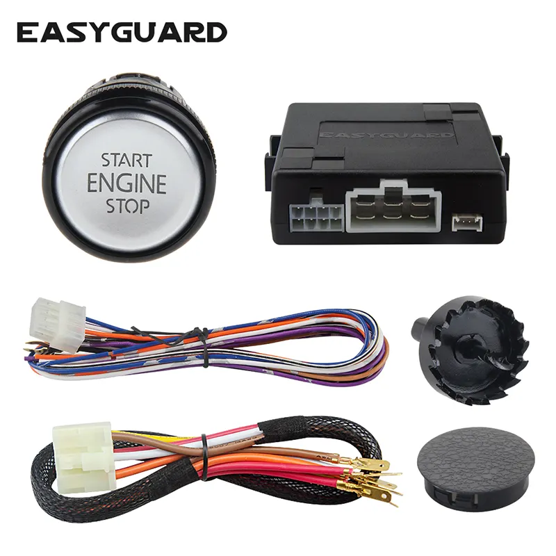 EASYGUARDปุ่มกดสตาร์ทรถใช้ได้กับเครื่องยนต์ทุกรุ่น,ปุ่มสตาร์ทรถปิดเครื่องยนต์ด้วยรีโมทคอนโทรลสามารถใช้กับสวิตช์สตาร์ทรถได้