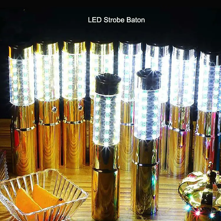 Bastone stroboscopico per bottiglia a LED stampato con LOGO personalizzato per night club bar party lampeggiante incandescente servizio di bottiglia sparkler led strobe stick