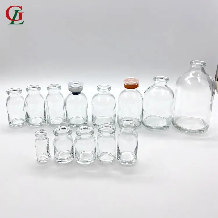 China Leverancier Farmaceutische Glazen Verpakking Neutrale Borosilicaat Flesjes Voor Injectie Zoutoplossing, Antibiotica Glazen Flacon Inall Size