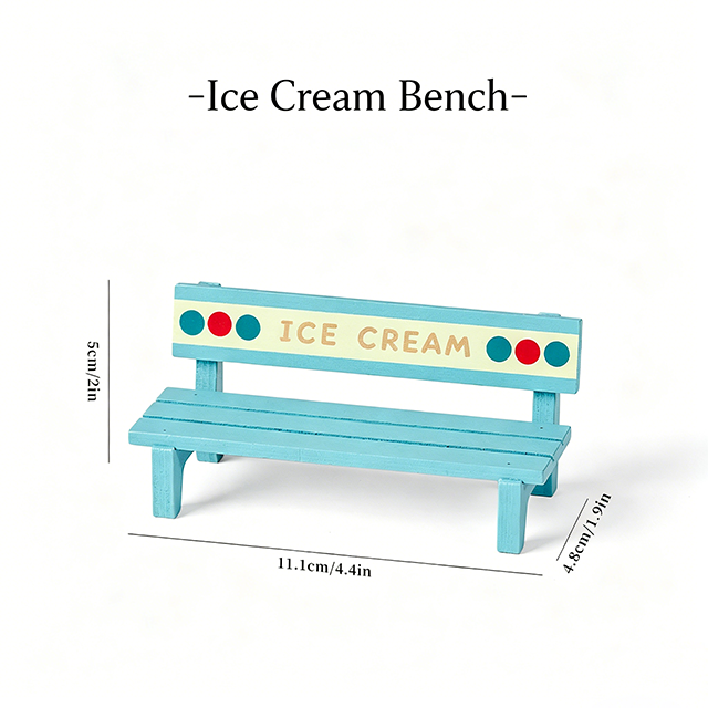 Ice cream bench (wooden)