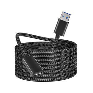 高质量USB C型母适配器电缆3A快速充电，用于打印机和相机尼龙护套，带编织屏蔽 - Product Image 5