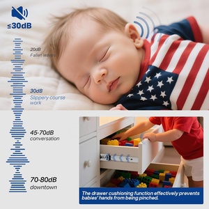 Nhà Máy Cung Cấp Đầy Đủ Extention Kính Thiên Văn Mềm Đóng Cửa Ngăn Kéo Slide Đẩy Để Mở Ngăn Kéo Runner Cho Tủ Nhà Bếp Phòng Ngủ - Product Image 6