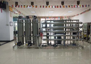 SUS304 316超纯水处理厂1000LPH双级反渗透系统，带臭氧循环和储水箱 - Product Image 6