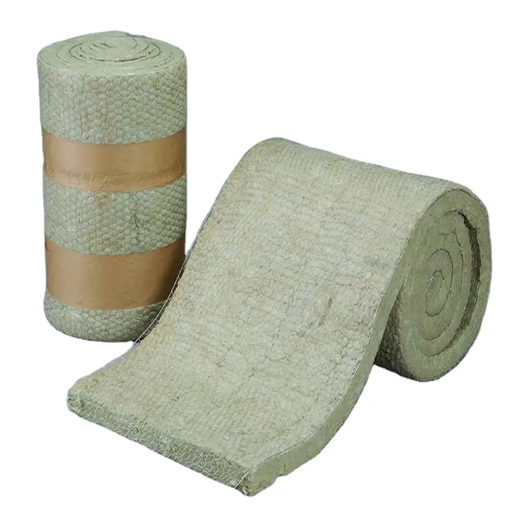 Vendita calda a buon mercato prezzo di alluminio coperta fonoassorbente lana di roccia in fibra rotolo coperta