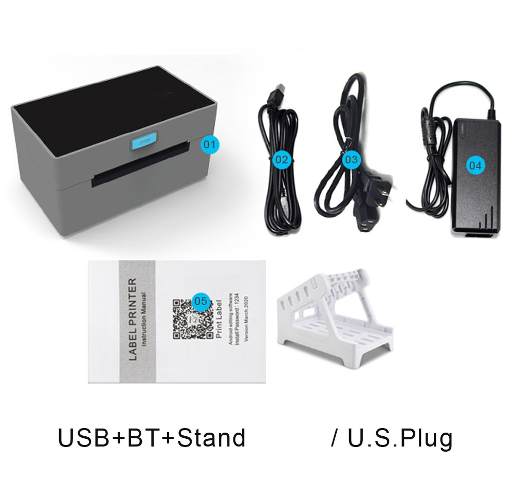 Black USB+BT+Stand US plug