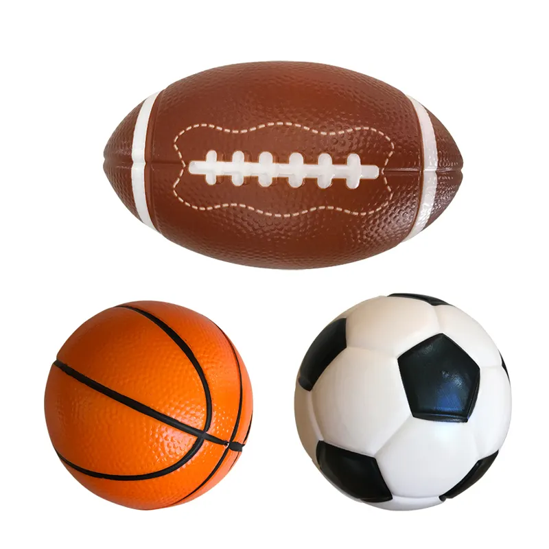 3pcs Mini sport soft pu foam basket-ball football balle anti-stress jouet pour enfants