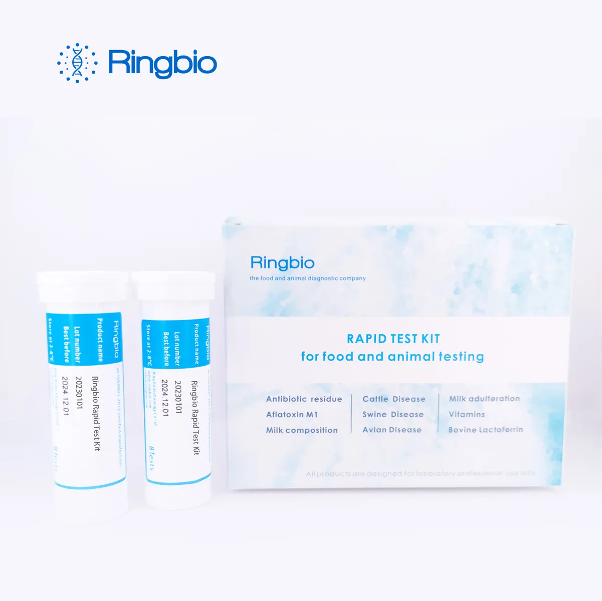 Ringbio Egg Quinolones & Erythromycin-residue QE Rapid Test Kit Fluoroquinoloneラピッドテストキット卵薬残留テスト
