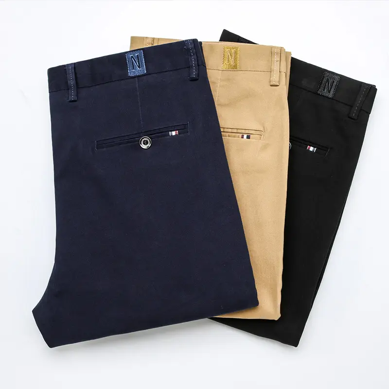 Chất Lượng Cao Quần Áo Giản Dị Rắn Chino Quần Slim Mens Bán Buôn Pantalones De Hombre Men Quần Quần