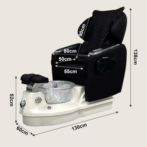 लक्जरी आधुनिक पेशेवर सिंहासन नाखून मैनीक्योर पैर की मालिश के साथ सैलून के लिए काले इलेक्ट्रिक पेडीक्योर कुर्सी - Product Image 5