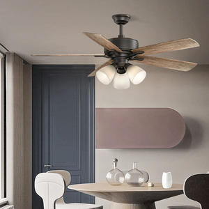 Özel E27 akıllı avize Fan ışıklı tavan fanı uzaktan kumanda fantezi 5 bıçak ticari tavan vantilatörleri restoranlar için - Product Image 4