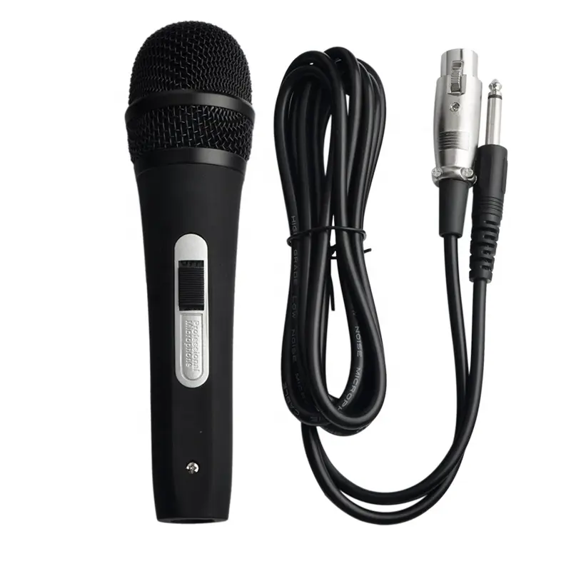 Microfone de alta qualidade para performance em palco, amplificador de potência de som familiar, microfone com fio especial com 4M, fabricante