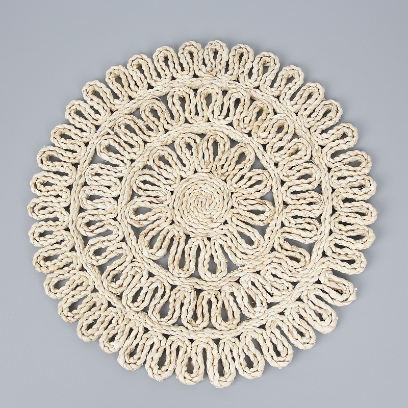Fleur de balle de maïs forme tresse fine 38cm