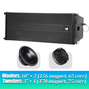 Cx210 כפול 10 אינץ 'מערך קול מערכת קול תיבת רמקול פעיל פסיבי מקצועי כפול 10 קו מערך רמקולים מערכת קול - Product Image 5