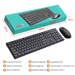 Juego de teclado y ratón inalámbricos adecuado para oficina de negocios portátil delgado y ligero 2,4G teclado inalámbrico combo de ratón - Product Image 6
