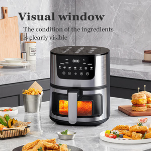 1400W Freidora de aire automática HD Ventana visible Control de temperatura preciso para uso doméstico - Product Image 4