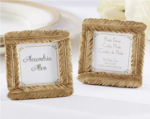 Neuankömmling Geburtstags geschenk Hochzeit begünstigt Mini Gold Resin Foto rahmen