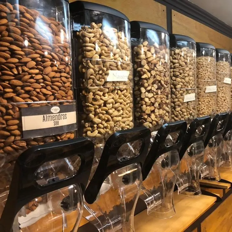 Fornitura di fabbrica Dispenser di noci di caramelle di cereali per contenitori per alimenti sfusi in acrilico trasparente in vendita