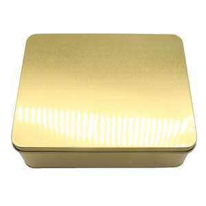 定制批发矩形金属礼品盒锡包装盒定制标志锡盒 - Product Image 2
