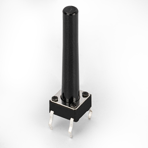 6X6 boyutu plastik düğme Metal platePCB kartı anahtarı 4Pin PC terminalleri siyah düğme mikro Dip açma-kapama dokunsal anahtarı için - Product Image 2